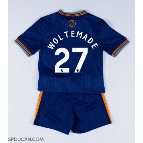 Dječji Nogometni Dres Newcastle United Nick Woltemade #27 Rezervni 2025-26 Kratak Rukav (+ Kratke hlače)